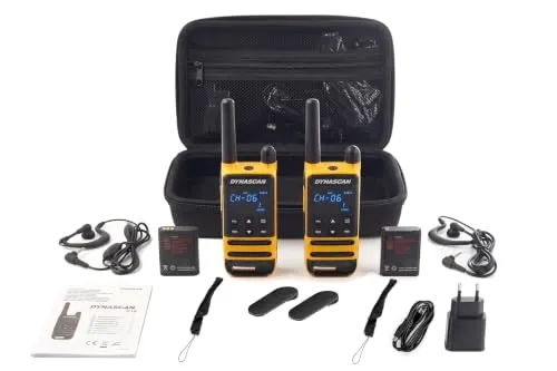 Dynascan P19 PMR-446 Funkgerät 2er-Set mit Koffer