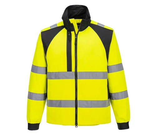 Portwest Arbeitsjacke CD861 - WX2 Eco Warnschutz - Vielseitige WX2-Warnschutzjacke aus strapazierfähigem, wasserabweisendem Gewebe. Mit innovativen Stretcheinsätzen für hohen Tragekomfort und Bewegungsfreiheit, ideal für verschiedene Arbeitsumgebungen.