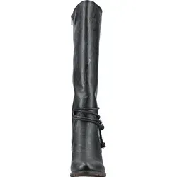Rieker Damen Klassische Stiefel 96059 - Hoher Absatz, eleganter Langschaftstiefel in Schwarz, ideal für Übergang und Freizeit, Größe 40 EU