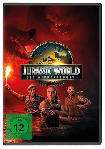 Jurassic World: Die Wiedergeburt DVD (FSK: 12) - Thriller DVD & Blu-ray mit packender Action und spannenden Dinosaurier-Abenteuern für die ganze Familie.