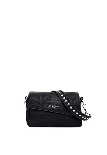 Desigual Damen PU Handtasche, Schwarz in schwarz von Desigual
