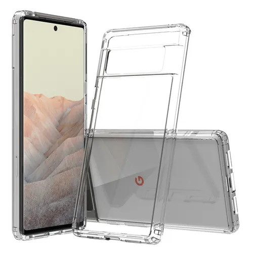 Hülle für Google Pixel 6 Pro Handy Schutzhülle Silikon Cover Case Hybrid klar