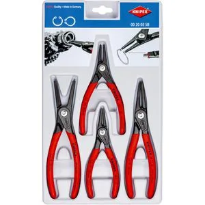 Knipex Sicherungsringzange 00 20 03 SB Set - Hochwertiges Set zum Greifen und Montieren von Innen- und Außensicherungsringen. Mit rutschhemmendem Griff und langlebigen Spitzen für präzises Arbeiten. Ideal für Profis und Heimwerker.
