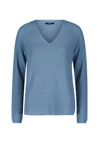 Zero Strickpullover mit V-Ausschnitt in Hellblau, Größe 36 - Pullover aus weichem Baumwoll-Mix, klassische V-Ausschnitt, ideal für entspannte oder gepflegte Anlässe, vielseitig kombinierbar.
