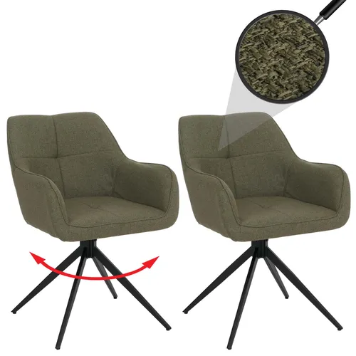 MCW Esszimmerstuhl MCW-O47 (Set, 2 St), Drehstuhl mit hoher Stoffqualität