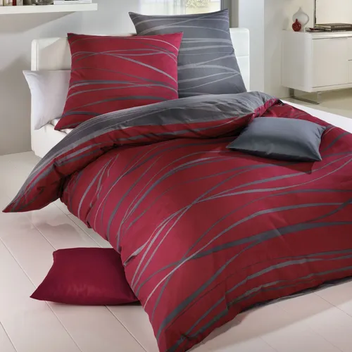 Kaeppel Bettwäsche Motion, Mako-Satin in rot von Kaeppel
