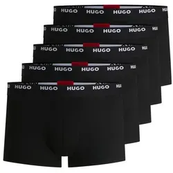HUGO Trunk TRUNK FIVE PACK (5-St) schwarz XL (54) - Herrenunterhosen im praktischen 5er-Pack, mit elastischem HUGO Logoschriftzug am Bund für perfekten Sitz und hohen Tragekomfort.