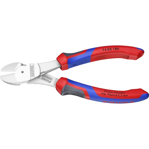 KNIPEX Kraft-Seitenschneider 180 mm 74 05 180 - Zangen: Hochwertiger Kraft-Seitenschneider mit 180 mm Länge, ideal für präzise Schneidarbeiten und ergonomisches Arbeiten.