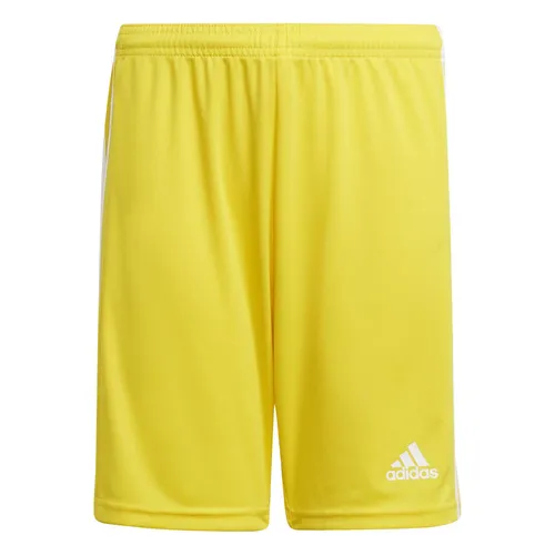 adidas Jungen Squadra 21 Shorts, Team Yellow/White, 7-8 Years - Kurze Sporthosen mit regulärem Schnitt und elastischem Bund, aus 100 % recyceltem Polyester für ein umweltfreundliches Sporterlebnis.