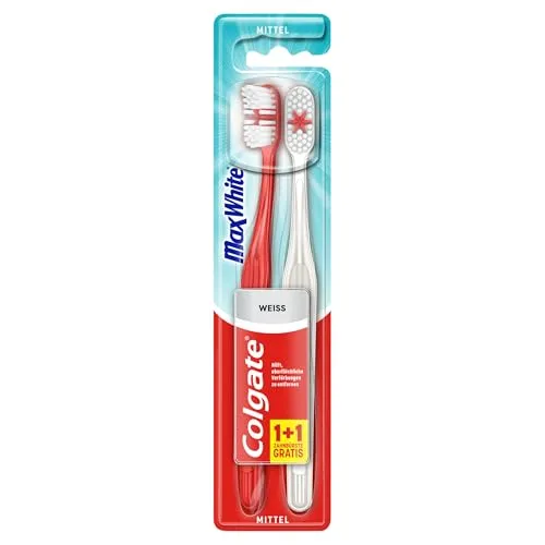 Colgate Max White Zahnbürste MEDIUM 2 Stück