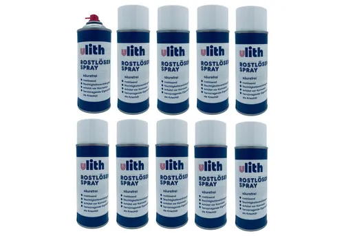 12x Rostlöser 400ml Spray - Effektiver Rostentferner - Sonstige, leistungsstarkes Kontaktspray für schnelle Rostbeseitigung und Schmierung, ideal für Werkstatt und Haushalt.