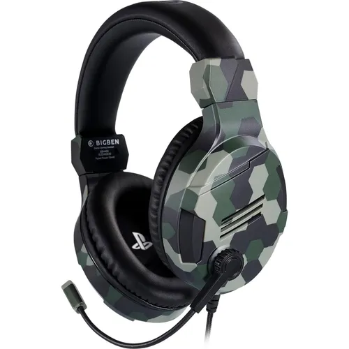 PS4 Stereo Gaming Headset V3 (camo grün) - Gaming-Headset für PS4 mit exzellentem Sound und stylischem Camouflage-Design, ideal für immersive Spielerlebnisse.