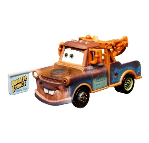 Mattel Mater mit Fahne Hook Cars 1:55 Die-cast Auto - Miniatur Motorfahrzeug-Modelle aus Metall, ideal für kreative Spielwelten und das Nachspielen von Disney Cars Szenen – perfekt für Kinder ab 3 Jahren!