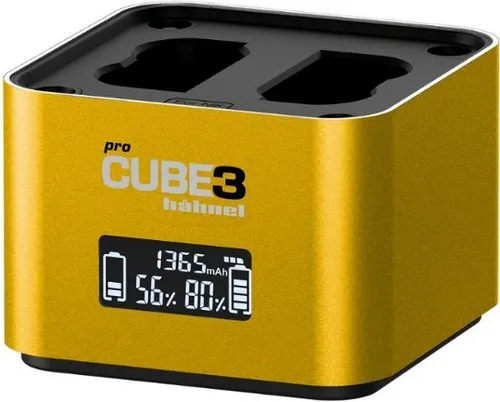 Hähnel ProCube3 Nikon - Intelligentes Ladegerät für Nikon-Kameras - Kamerakku- & Ladegerätsets, bietet schnelles und sicheres Laden für zwei Akkus gleichzeitig, ideal für Fotografen auf Reisen.