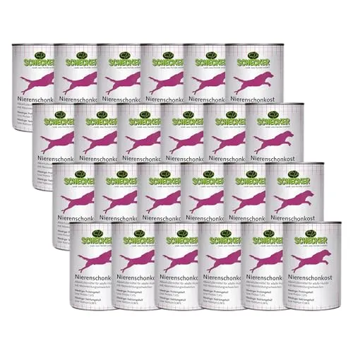 Schecker Nierenschonkost für Hunde – Getreidefreies Nassfutter - Spezielle Rezeptur für Hunde mit eingeschränkter Nierenfunktion. Getreidefrei und leicht verdaulich, ideal für Diäten und Futterumstellungen. Hergestellt mit hochwertigen Zutaten in bewährter Schecker-Qualität.