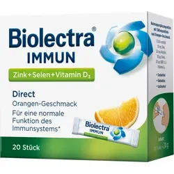 Biolectra Immun Direct 20 ST - Nahrungsergänzungsmittel mit Zink, Selen und Vitamin D3 für eine starke Immunabwehr. Zucker-, gluten- und lactosefrei, ideal für eine gesunde Lebensweise.