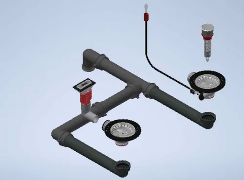 FRANKE Stösselventilset Integral Hydros HDX 254/654 - Sanitäranlagen & Zubehör, hochwertiges Stößelventil für optimale Wassersteuerung in Spülen der Modelle HDX 254 und HDX 654.