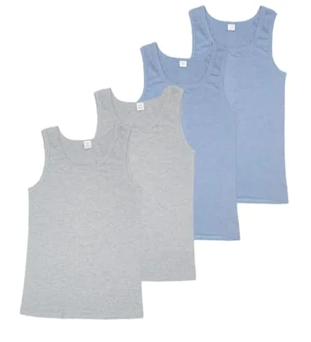 Toker Collection® Herren Achselhemd im 4er Pack – Meliert, XXL - Bequeme, nahtlose Achselhemden für Sport, Arbeit und Freizeit. Hoher Tragekomfort und optimale Passform in einem praktischen 4er Pack.