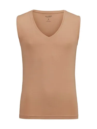 OLYMP Herren T-Shirt Langarm Level.Five - Einfarbig Caramel 24, XXL - Hochwertiges Langarm-T-Shirt in Body Fit für Herren, ideal für einen modernen Look und vielseitig kombinierbar.