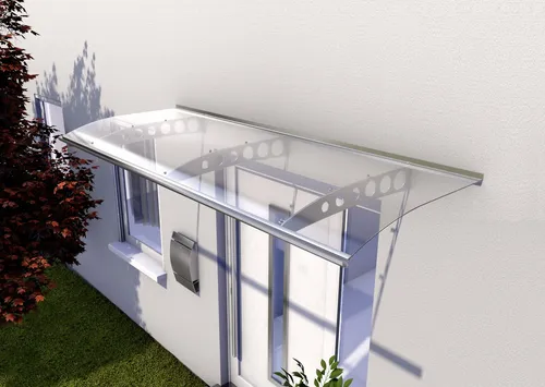 Gutta Vordach PT/ET 240 aus Edelstahl mit klarem Acrylglas von Gutta