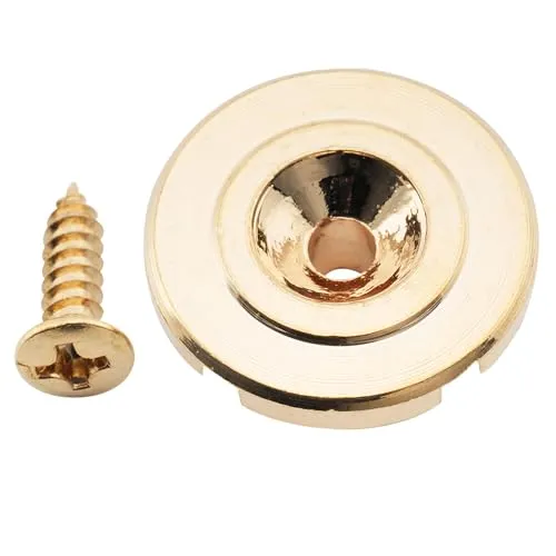 Musiclily Pro Stahl Vintage Rund Saitenniederhalter Bass String Guide für Jazz Bass/Precision Bass E-Bass, Gold