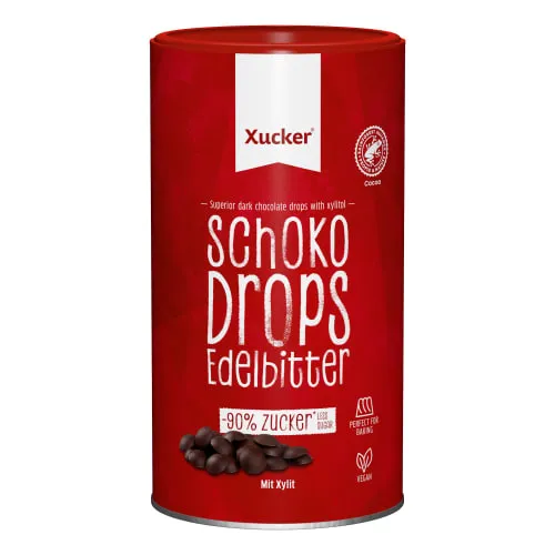 Xucker Schoko Drops Edelbitter 750g von Xucker