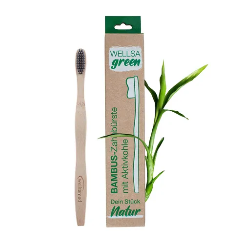 Wellsamed GmbH wellsamed wellsagreen Bambus Aktivkohle Zahnbürste Erwachsene