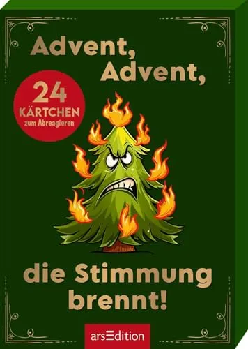 Advent, Advent, die Stimmung brennt!: 24 Kärtchen für besinnliche Momente - Entdecken Sie 24 kreative Kärtchen zur Entspannung und Besinnung in der Adventszeit. Ideal für eine stressfreie Vorweihnachtszeit!
