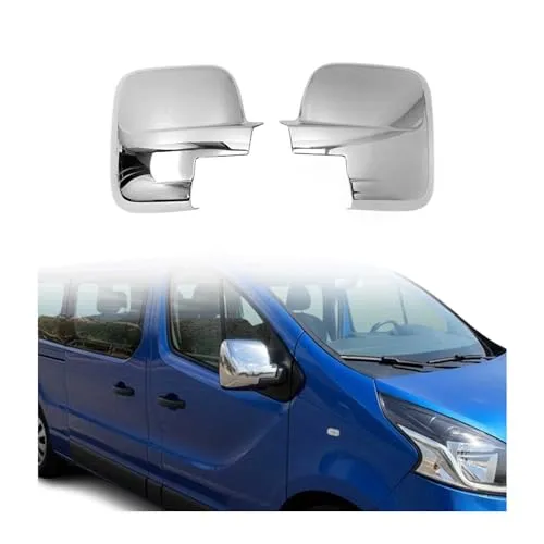 OMAC Spiegelkappen Zierblende Schutz für Opel Vivaro III - Stylingleisten für Opel Vivaro III, aus langlebigem ABS Chrom gefertigt, schützen vor Kratzern und verleihen Ihrem Fahrzeug ein elegantes Aussehen.