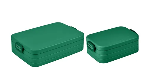 Mepal Take a Break Duo Pack | Brotdose To Go - Bento Boxen für 2-4 Sandwiches oder 4-8 Brotscheiben, ideal für Meal Prep mit praktischen Unterteilungen und mikrowellengeeignet.