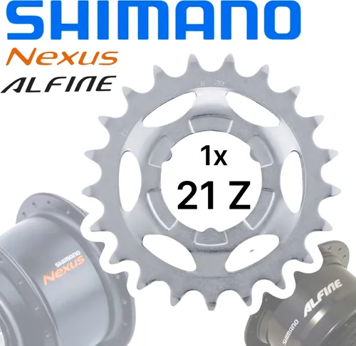 Shimano Nexus / Alfine Getriebenaben Verschleiss Ersatz Ritzel Silber 21 Zähne