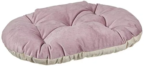 Ferplast Hundekissen Hundebett Katzenkissen Katzenbett Prince 45, Gepolstertes Haustierbett, doppelseitig verwendbar, weicher Samt, waschbar, 43 x 30 cm, rosa