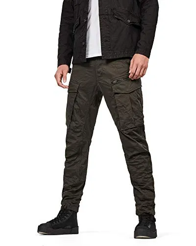 G-STAR Herren Rovic Zip 3D Regular Tapered Pants - Stylische Herren-Hosen mit Reißverschluss, praktischen Cargotaschen und verstellbarem Beinsaum – ideal für trendbewusste Outfits.