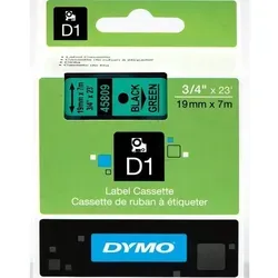 DYMO D1-Etikettenband schwarz auf grün 19 mm x 7 m von DYMO