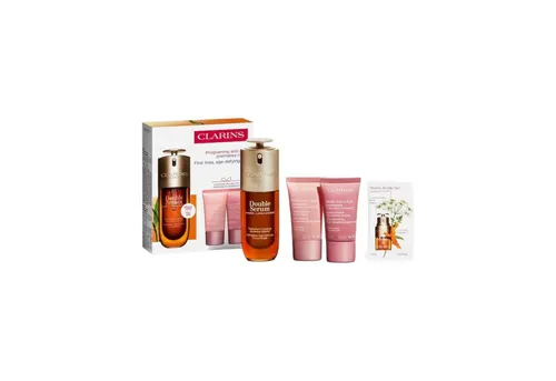 Clarins Double Serum & Multi-Active Geschenkset für alle Hauttypen - Sonstige Gesichtspflegeartikel, perfektes Set für die tägliche Pflege mit Anti-Aging-Effekt und umfassender Feuchtigkeit für strahlende Haut.