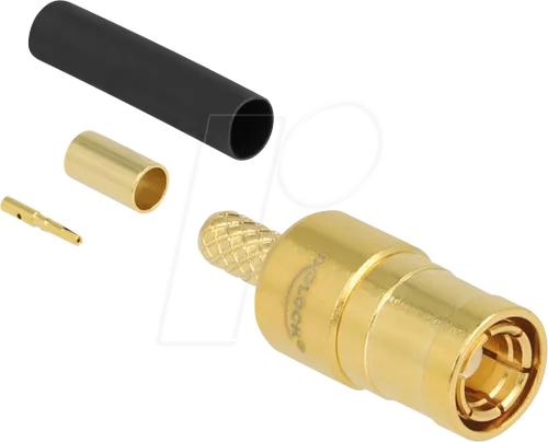 DELOCK 91786 - SMB Stecker zum Crimpen RG-174 / RG-316 mit passendem Schrumpfsc