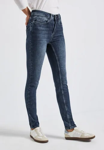 Street One Damen 3717173 Slim Fit Jeans, Dark Blue Random - Stylische High Waist Slim Fit Jeans mit 5-Pocket-Style, ideal für einen modernen Look. Perfekte Passform für jeden Anlass.