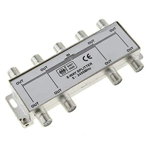 SAT & BK-Verteiler 8-fach Splitter 100dB geschirmt HD- und Unicable- tauchglich