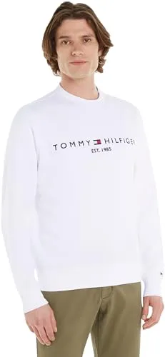 Tommy Hilfiger MW0MW11596 Pullover für Herren - Herren-Pullover aus Baumwollmischung mit V-Ausschnitt, lässiger Schnitt und gesticktem Tommy Hilfiger Logo für einen modernen Look.