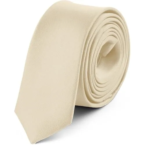 Ladeheid Herren Schmale Krawatte SP-5 (150cm x 5cm, Beige36)