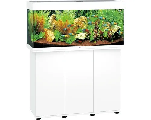 Aquariumkombination JUWEL Rio 180 SBX mit LED-Beleuchtung - Aquarium mit Schrank, inklusive Heizer und Filter für eine optimale Wasserqualität und beeindruckende LED-Beleuchtung.