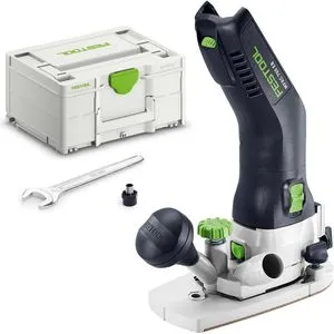 Festool Akku-Modul-Kantenfräse MFKC 700 EB-Basic 578011 - Zubehör für Elektrowerkzeug, kabellose Vielseitigkeit für präzises Kantenfräsen ohne Kabelsalat, werkzeuglos wechselbare Frästische für maximale Flexibilität.
