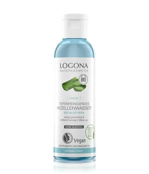 Logona Tiefenreinigendes Mizellenwasser - Gesichtsreinigung mit veganer Formel, die sanft Make-up und Schmutz entfernt und die Haut mit Bio-Aloe Vera klärt. Ideal für empfindliche Haut und Kontaktlinsenträger.