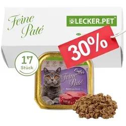 g Lecker.Pet® Emily's Feine Paté Reich an Rind Katzenfutter Nassfutter Vollnahrung 17 x 100