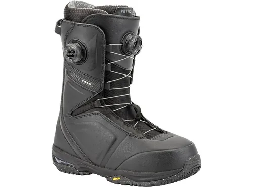 NITRO Team BOA 2025 Snowboard Boots - Hochwertige Herren Snowboard Boots in Schwarz, mit VIBRAM-Sohle für optimalen Grip und Stabilität auf der Piste. Ideal für Snowboarder, die Komfort und Leistung suchen.