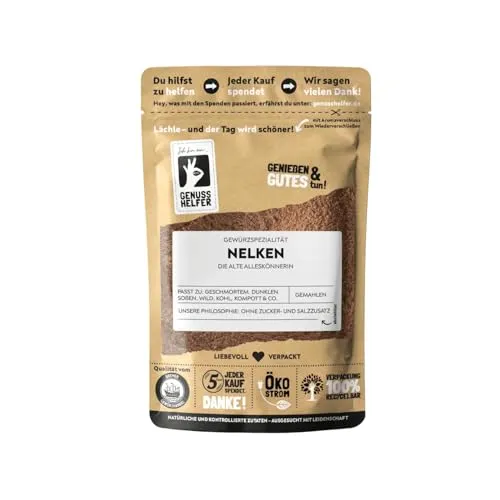 Bremer Gewürzhandel Nelken, gemahlen, Gewürznelken zum Kochen und Backen, Nelkenpulver, 50g