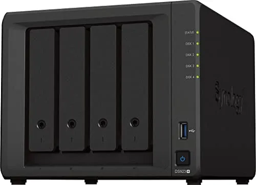 Synology DS923+ (0 TB) - Hochleistungs-NAS Gehäuse, ideal für Datenmanagement und Speicherung in Heim- und Unternehmensnetzwerken
