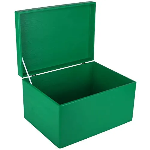 Creative Deco Holzkiste mit Deckel 40x30x24 cm - Stilvolle große Holzkiste zur Aufbewahrung, robust und vielseitig einsetzbar – ideal für Ordnung in jedem Raum.