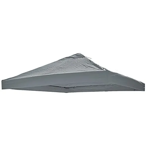 Mojawo Universal Ersatz Dach für Pavillon 3x3 M Hellgrau Wasserdicht PVC beschichtet 220gr. Polyester mit Luftluke