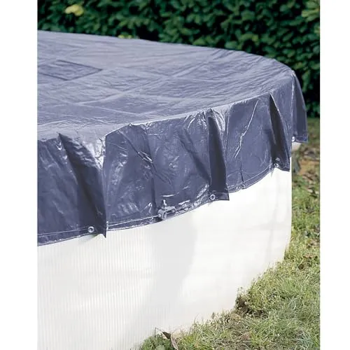 WERKA PRO Schutzplane für runde Aufstellpools Ø 4,20 m - Poolzubehör mit zentralem Ablaufnetz, schützt vor Schmutz und verlängert die Lebensdauer Ihres Pools. Ideal für stressfreies Schwimmen und einfache Wartung.